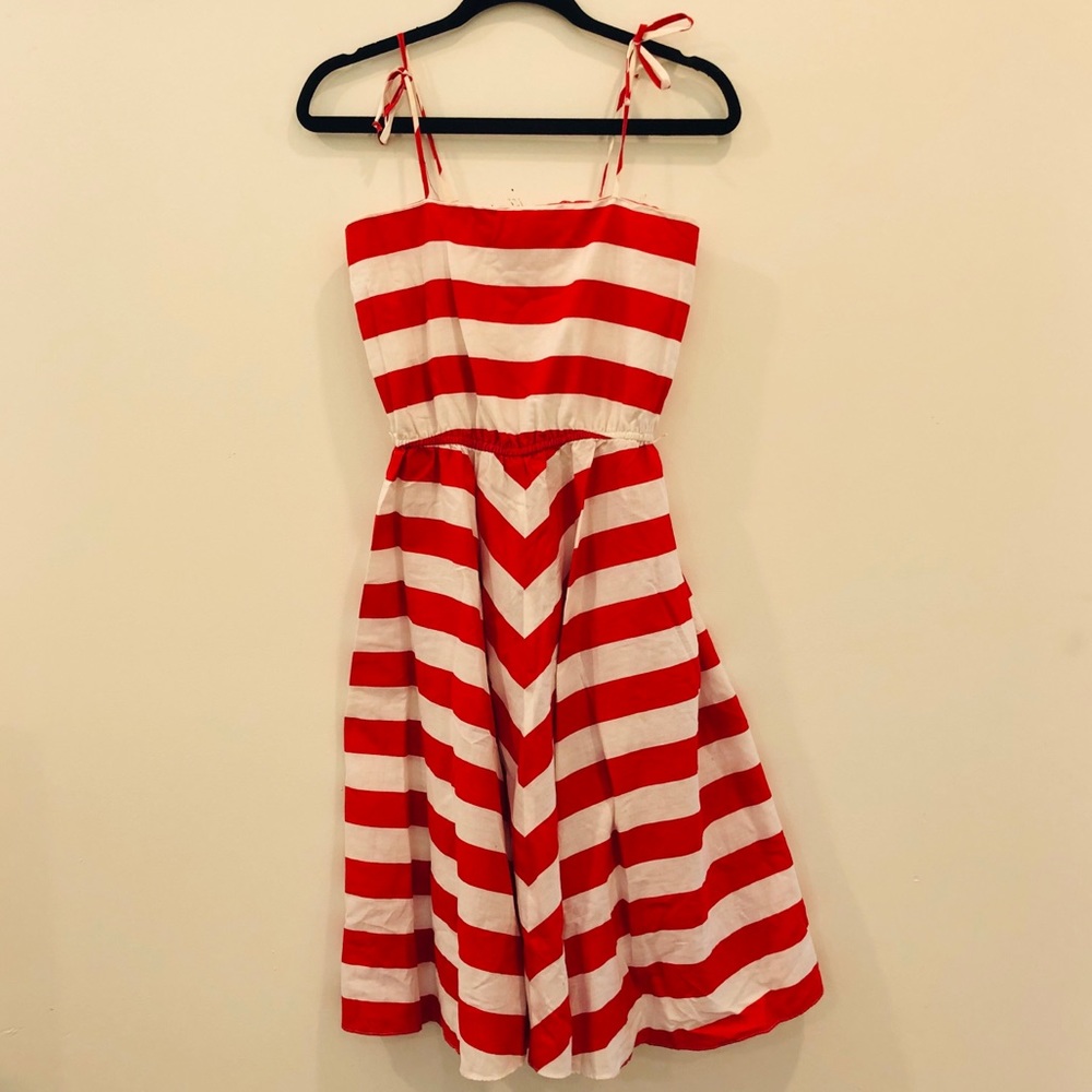 Peppermint stripe cotton dress